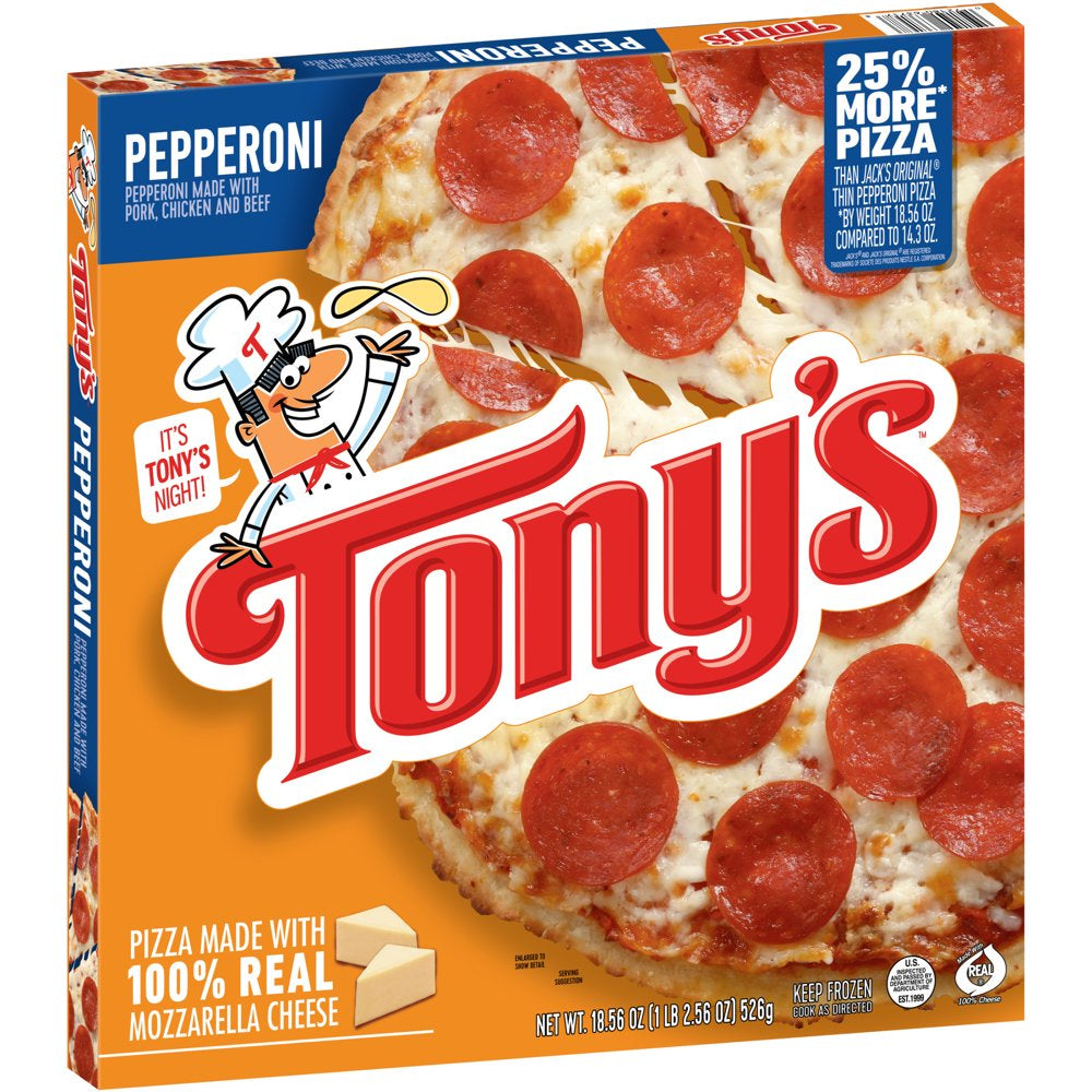 Tony'S Pizzeria Style Crust Pepperoni Frozen Pizza, 18.56 Oz