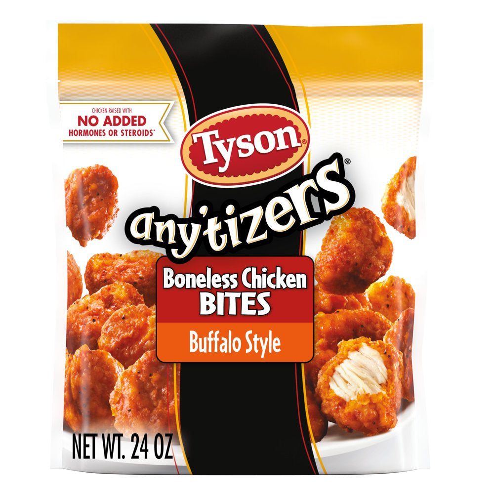 Tyson Any'Tizers Buffalo Style Boneless Chicken Bites, 1.5 Lb Bag (Frozen)