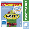 Mott'S Fruit Flavored Snacks, Assorted Fruit, Pouches, 0.8 Oz, 40 Ct