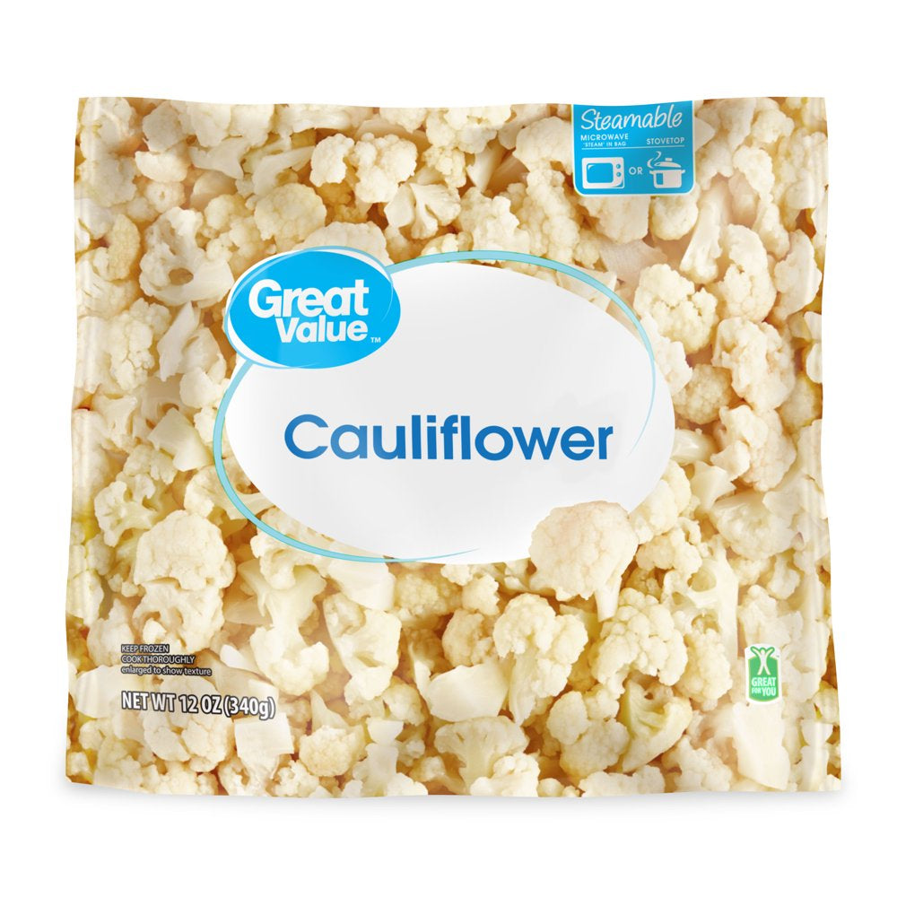 Great Value Cauliflower, 12 Oz Bag (Frozen)