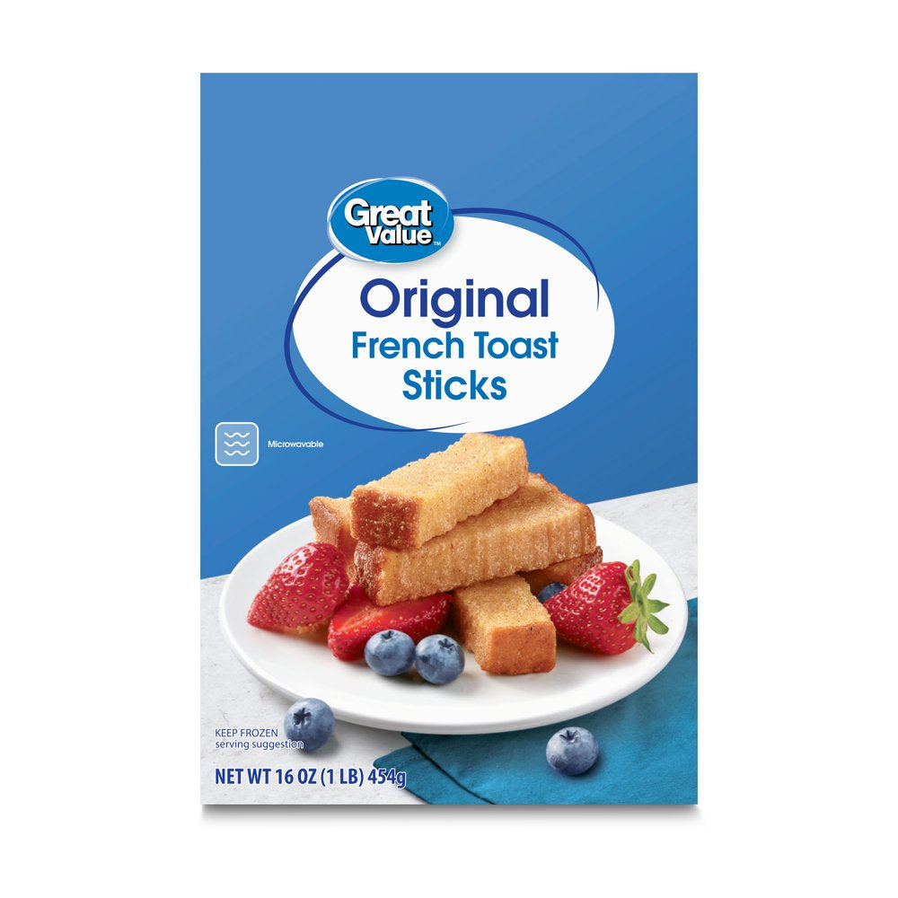 Great Value Original French Toast Sticks, 16 Oz (Frozen)