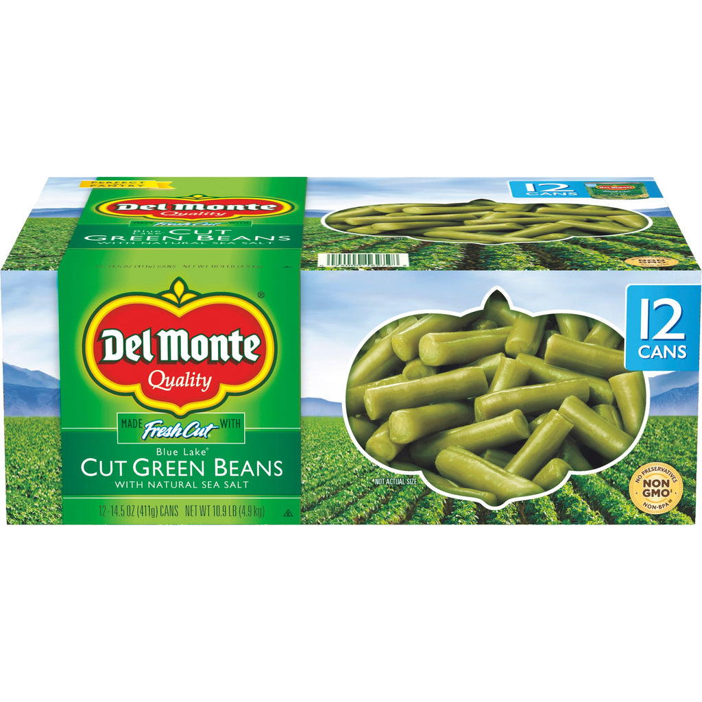 , Canned Cut Green Beans, 14.5 Oz, 12-Count