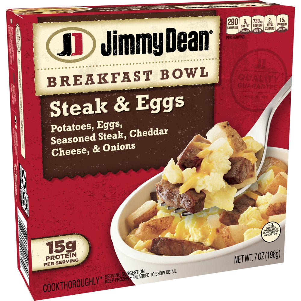 Jimmy Dean Steak & Eggs Breakfast Bowl, 7 Oz (Frozen)