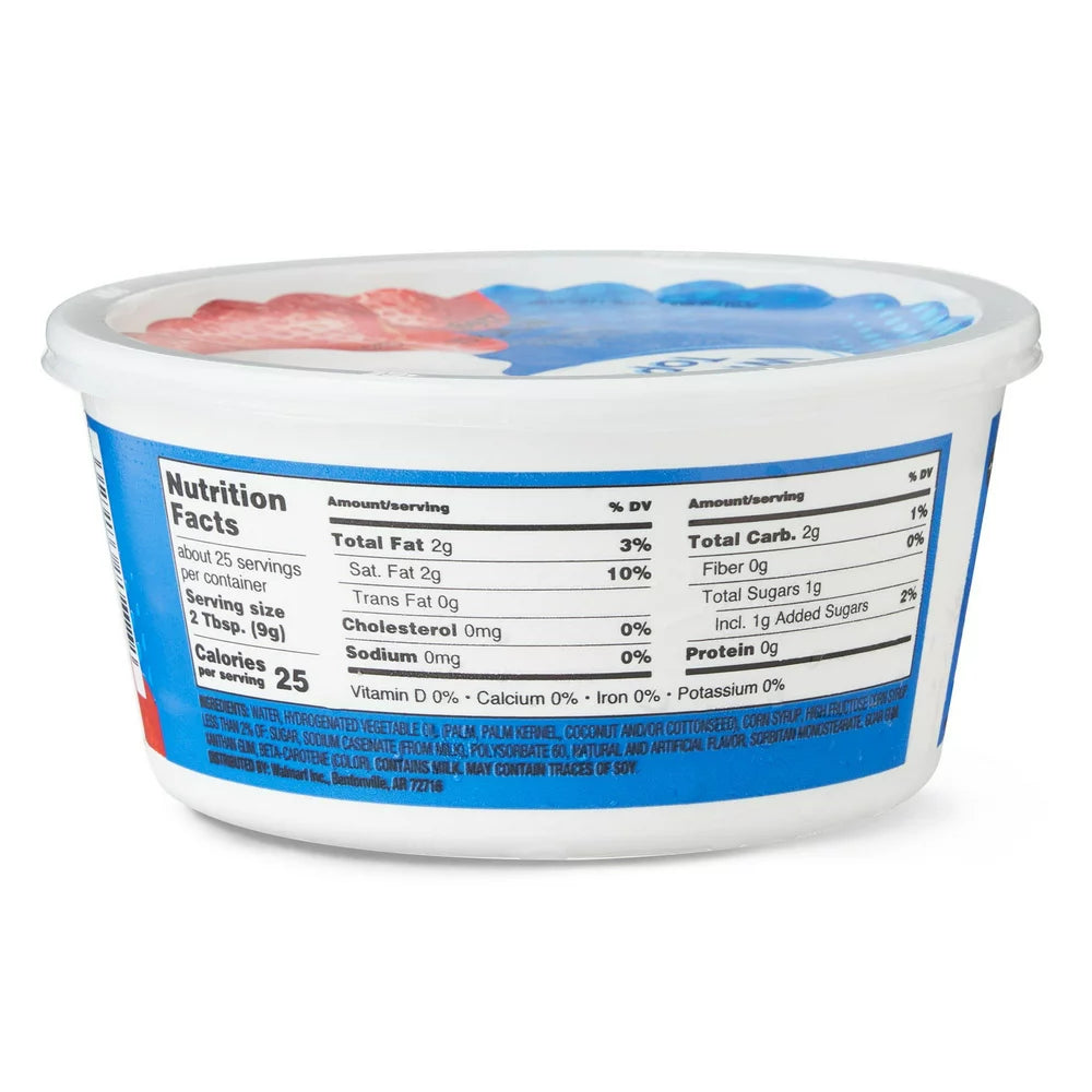 Great Value Frozen Whipped Topping, 8 Oz Container (Frozen)