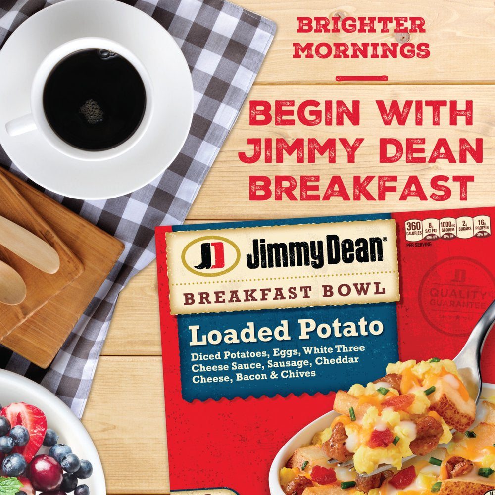 Jimmy Dean Sausage Cheese Loaded Potato Breakfast Bowl, 7 Oz (Frozen)