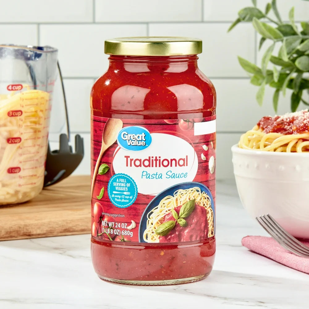 Great Value Traditional Pasta Sauce, 24 Oz