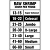 Great Value Frozen Raw Colossal Peeled Deveined Tail-On Shrimp, 12 Oz (16-22 Count per Lb)