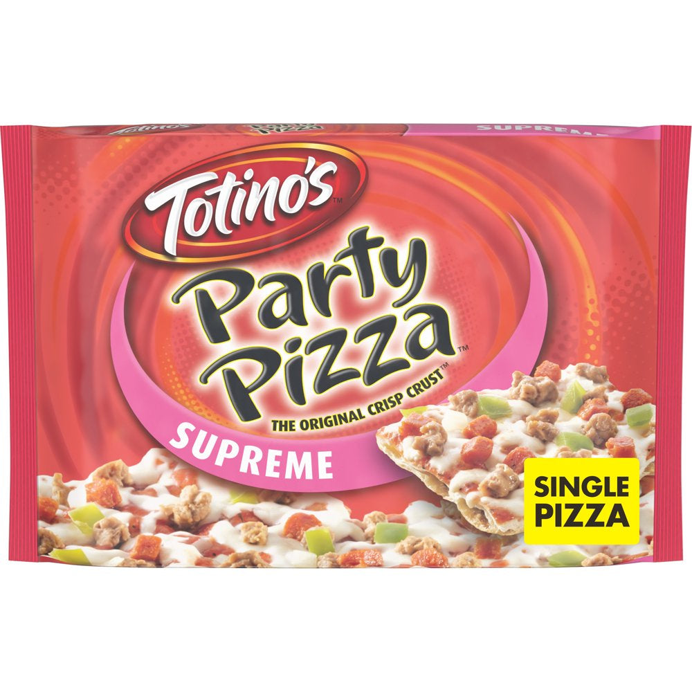 Totino'S Party Pizza, Supreme, Frozen Snacks, 2 Servings, 1 Ct