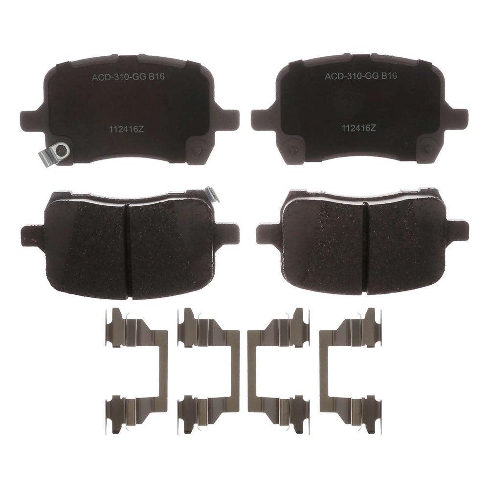 Acdelco Silver 14D1160CHF1 Ceramic Front Disc Brake Pad Set