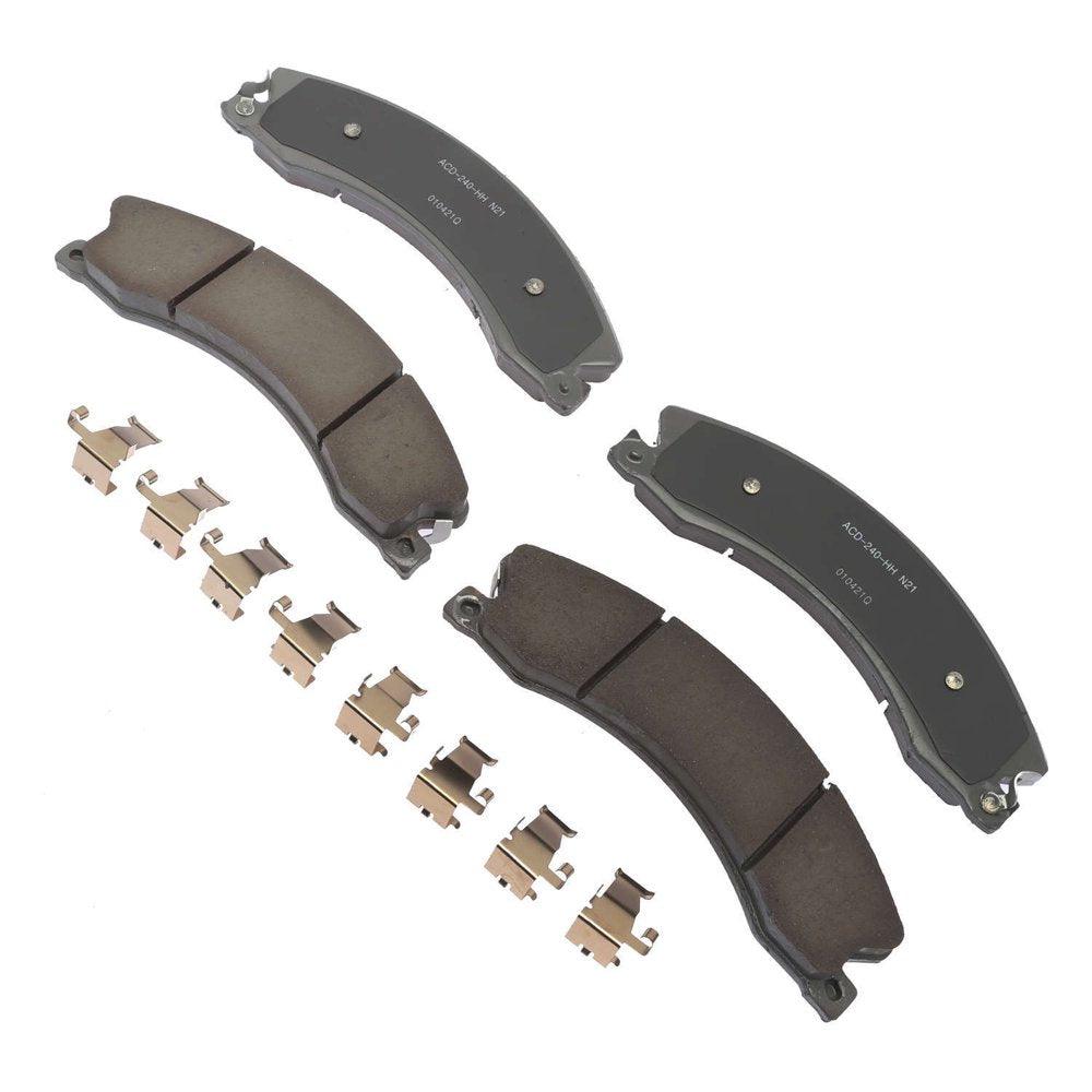 Silver Ceramic Brake Pad Set, W/ Hardware