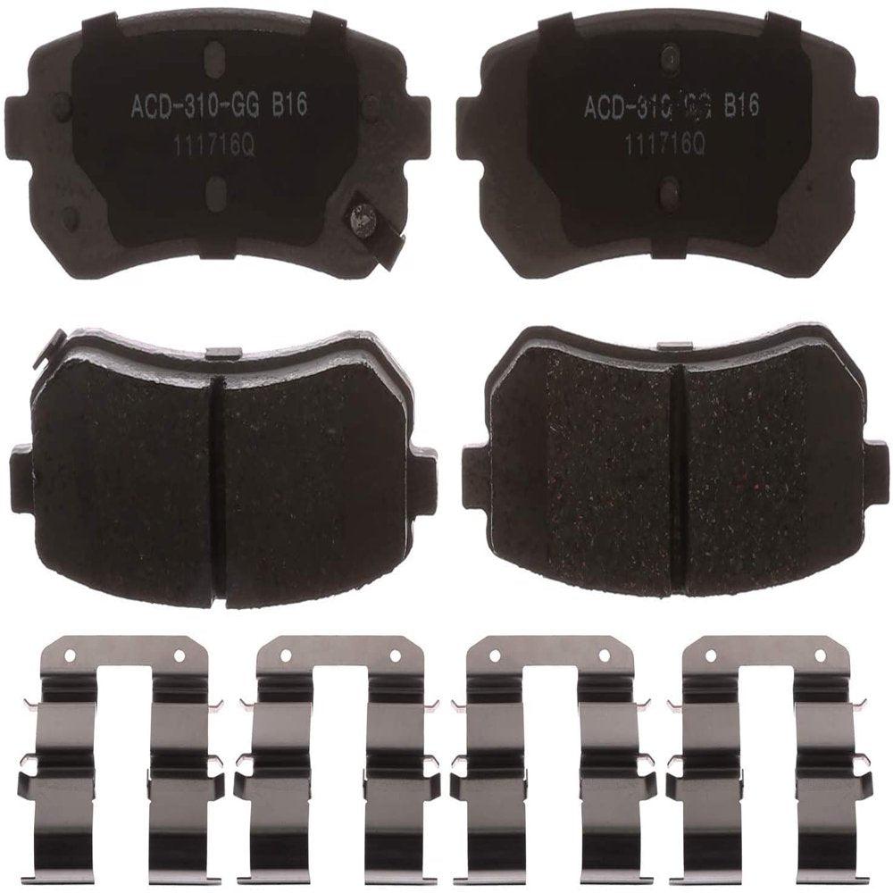 Acdelco Silver Ceramic Brake Pad Set, W/ Hardware