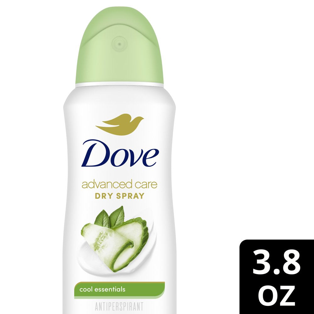 Dove Advanced Care Long Lasting Women'S Antiperspirant Deodorant Dry Spray, Cool Essentials, 3.8 Oz