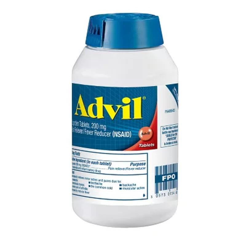 Advil Pain Reliever / Fever Reducer Coated Tablets, 200 Mg. Ibuprofen (360 Ct.)