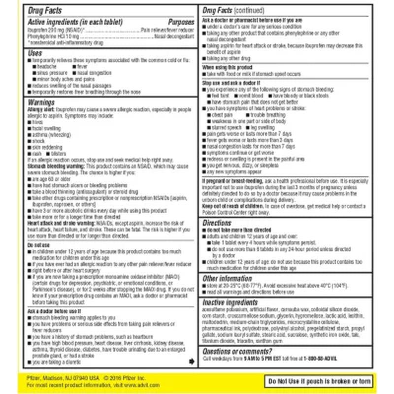 Advil Sinus Congestion & Pain (50 Ct.)