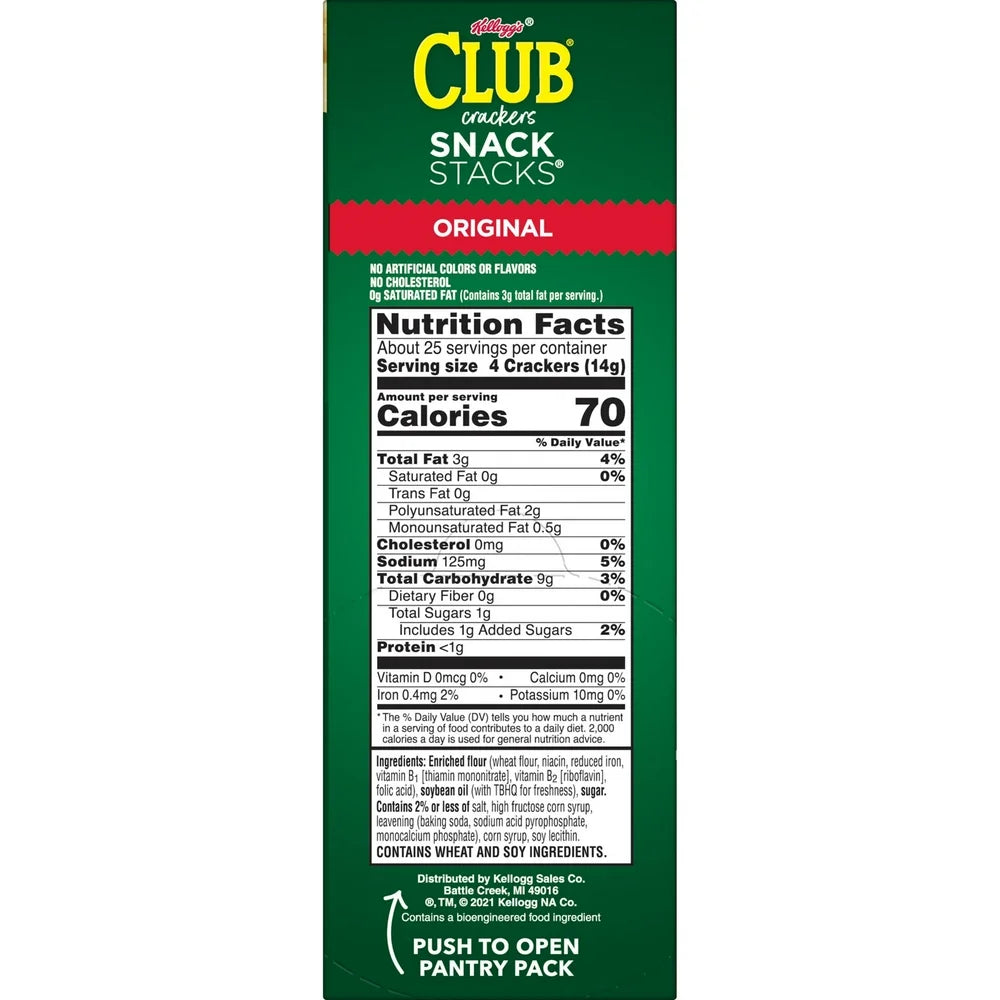 Club Snack Stacks Original Crackers, 12.5 Oz, 6 Count