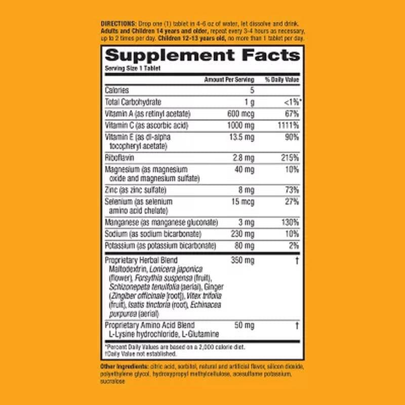 Airborne Effervescent Tablets, Zesty Orange (36 Ct.)