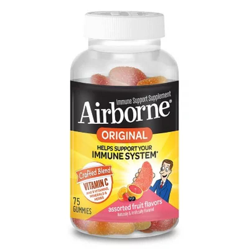 Airborne Immune Support Gummies, Assorted Fruit Flavors (75 Ct.)