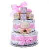 Alder Creek Gift Baskets Two-Tier Diaper Cake (Select Color)