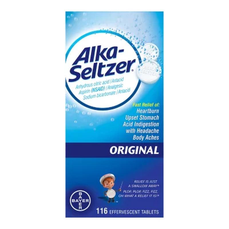 Alka-Seltzer Original Effervescent Pain Relief Tablets (116 Ct.)