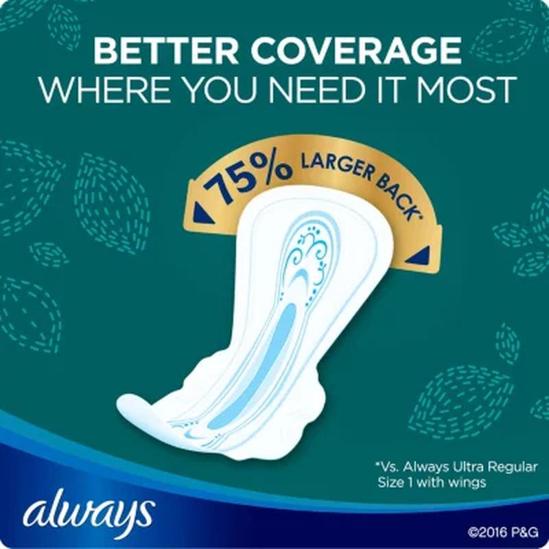 Always Ultra Thin Overnight Pads, Unscented - Size 5 (72 Ct.)