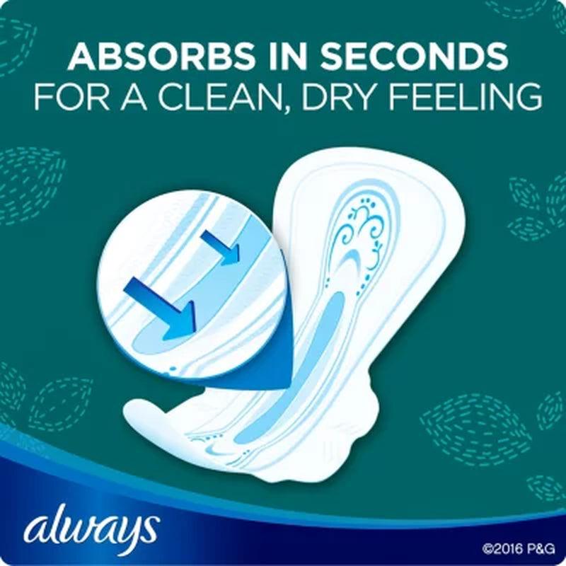 Always Ultra Thin Overnight Pads, Unscented - Size 5 (72 Ct.)