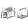 ASL Solutions Grey Insulated Dog Palace & Bed Combo