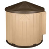 ASL Solutions Insulated Colossal round Barn Dog House CRB Palace, Tan/Brown