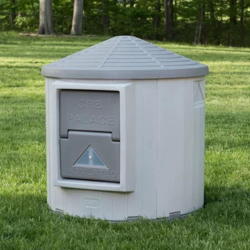 ASL Solutions Insulated Colossal round Barn Premium Palace Dog House (38" Diam., 46"H)