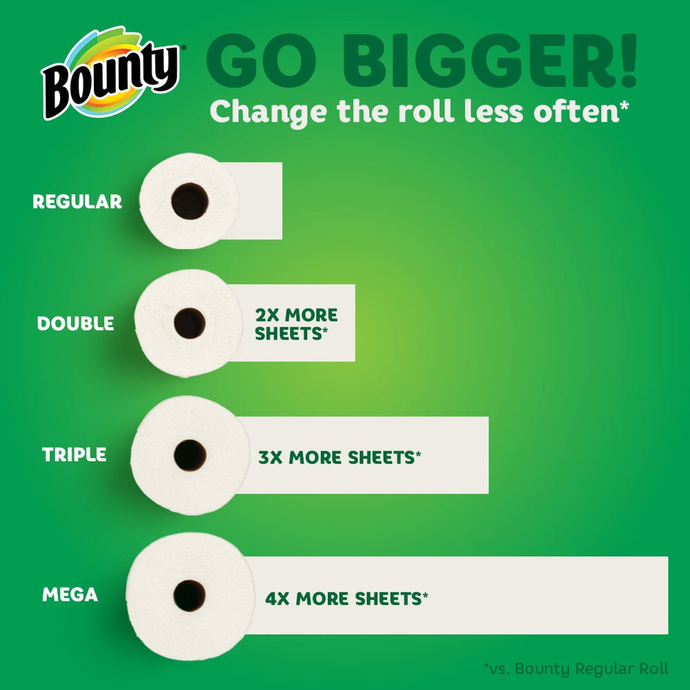 Bounty Select-A-Size Paper Towels, 6 Triple Rolls, White