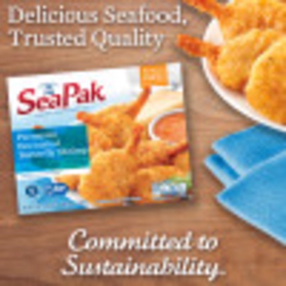 Seapak Parmesan Encrusted Jumbo Butterfly Shrimp with Sauce, Frozen, 16 Oz