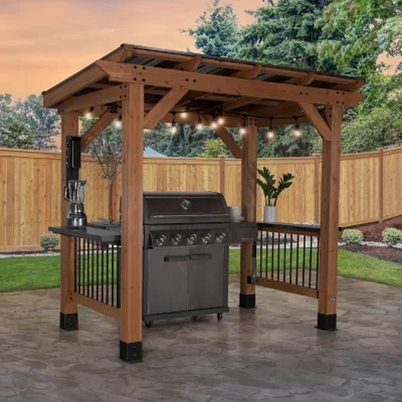 Backyard Discovery Saxony Cedar Grill Gazebo