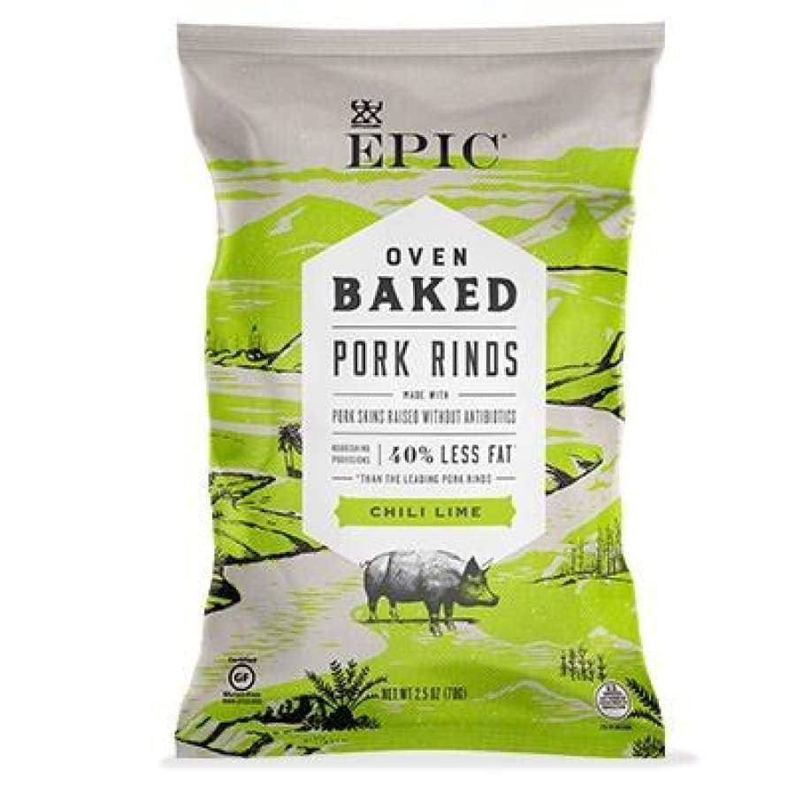 Baked Pork Rinds - Chili Lime 2.5Oz (6-Pack)