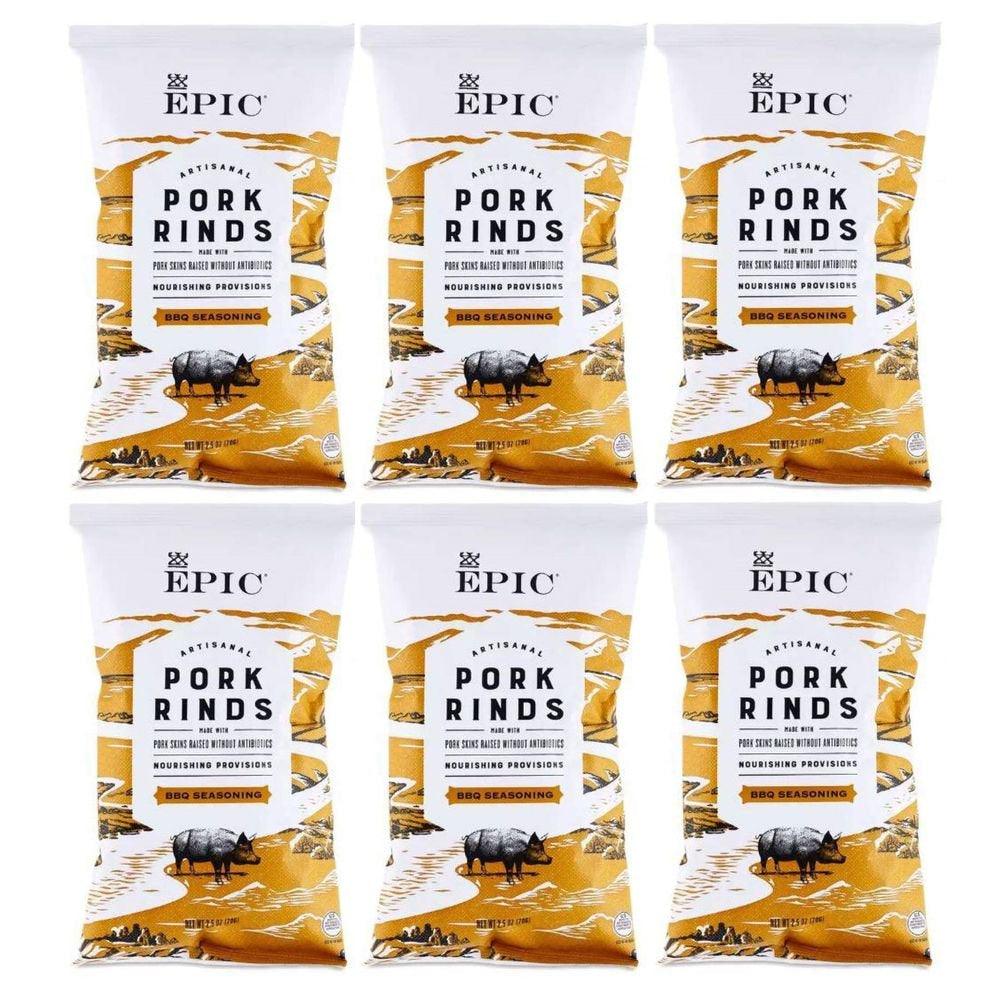 Baked Pork Rinds - Texas BBQ 2.5Oz (6-Pack)