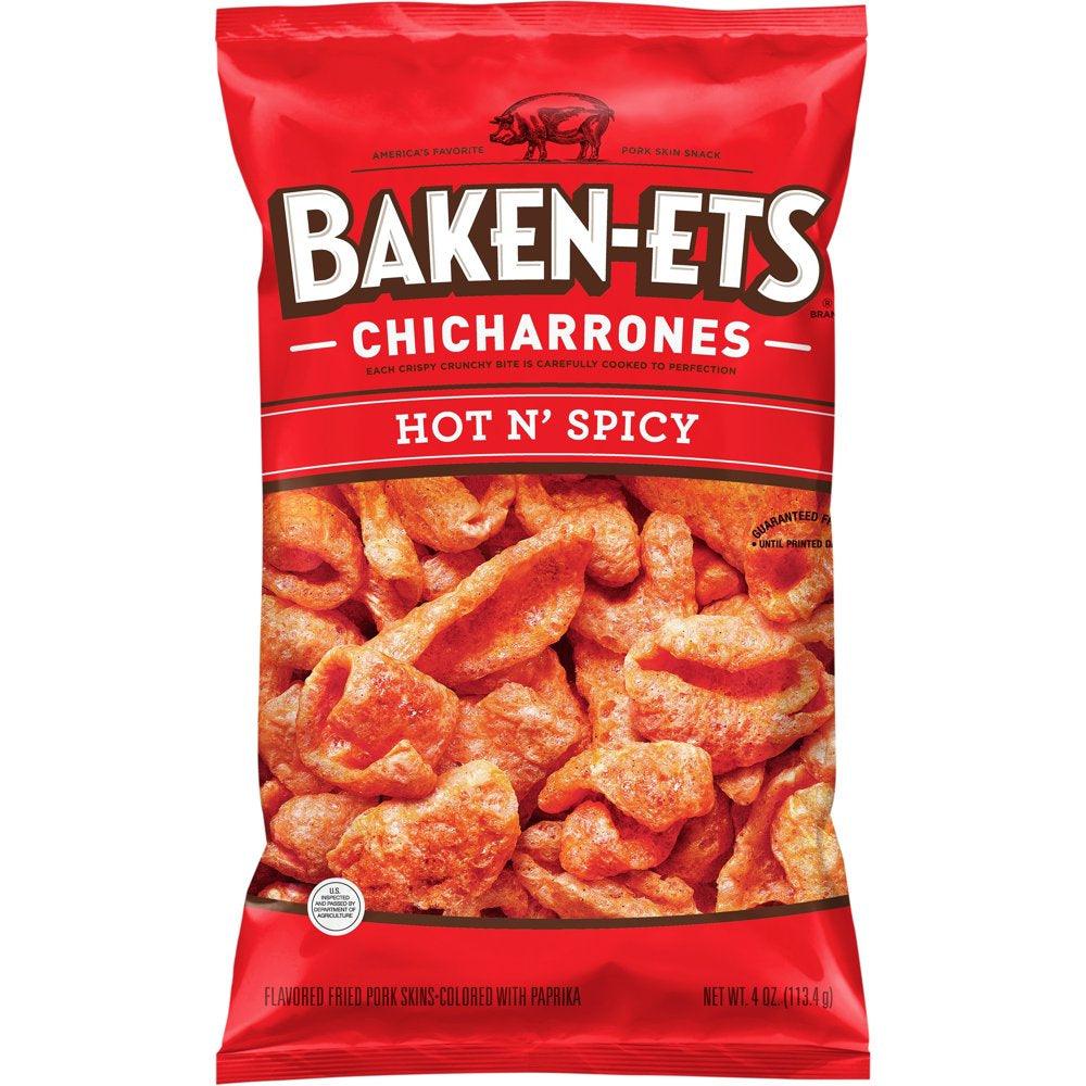 Baken-Ets Hot 'N Spicy Fried Pork Skins, 4 Oz.