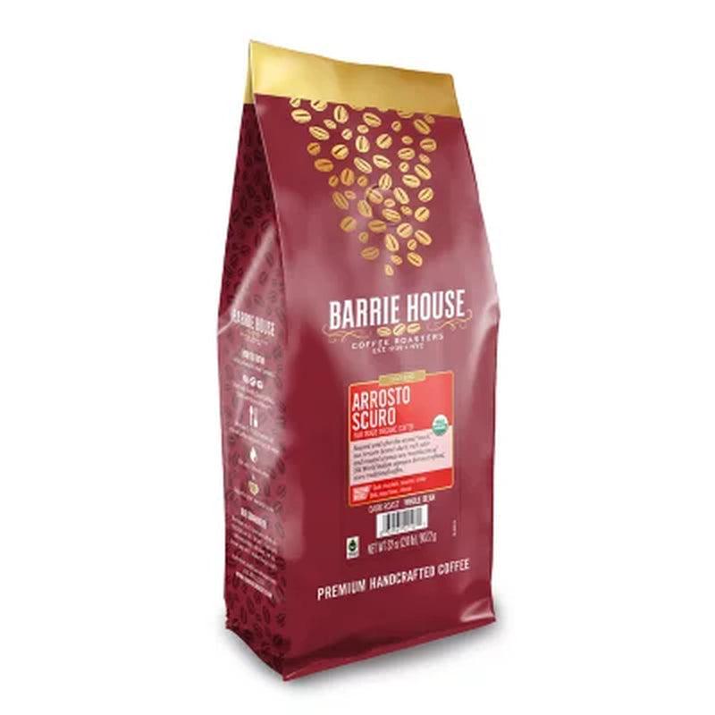 Barrie House Fair Trade Organic Whole Bean Coffee, Arrosto Scuro (32 Oz.)