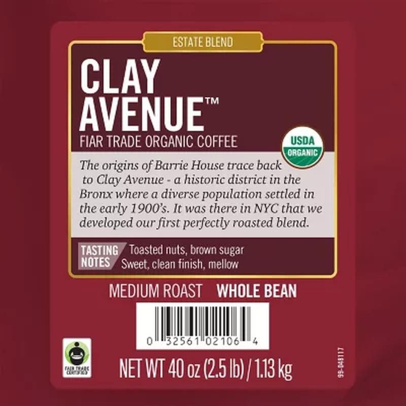 Barrie House Fair Trade Organic Whole Bean Coffee, Clay Avenue (32 Oz.)