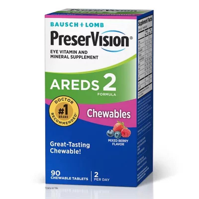 Bausch + Lomb Preservision Eye Vitamin & Mineral AREDS2 Chewables (90 Ct.)