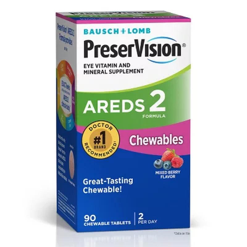 Bausch + Lomb Preservision Eye Vitamin & Mineral AREDS2 Chewables (90 Ct.)