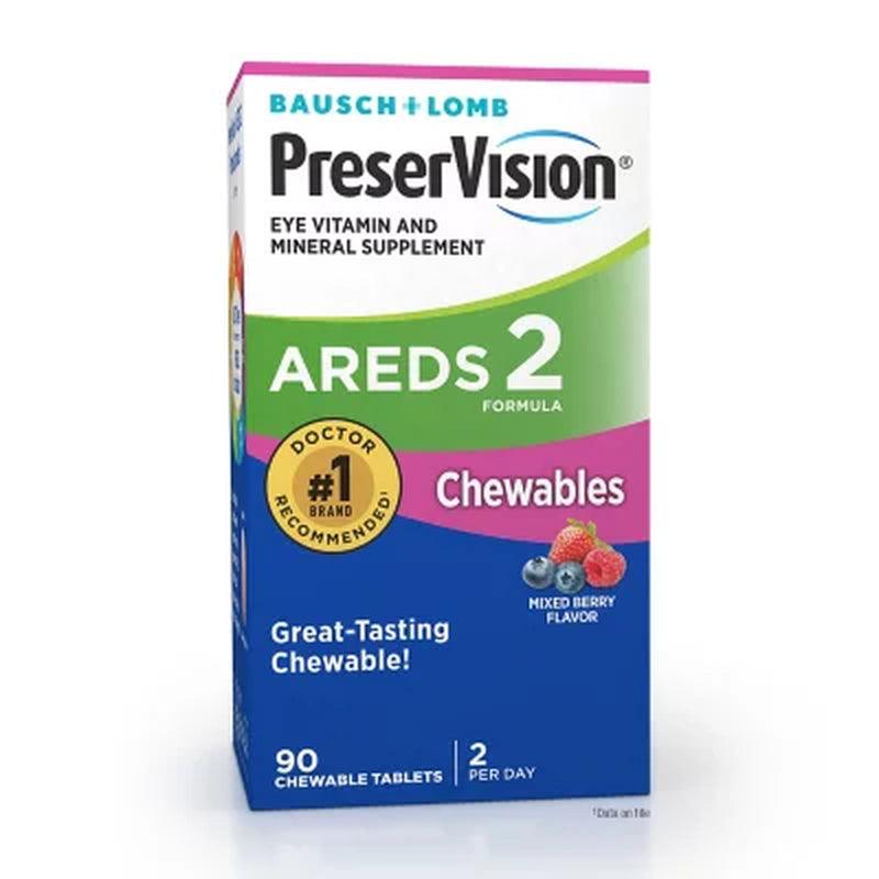 Bausch + Lomb Preservision Eye Vitamin & Mineral AREDS2 Chewables (90 Ct.)