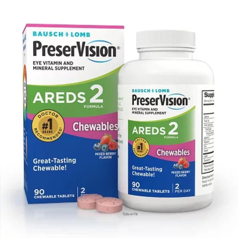 Bausch + Lomb Preservision Eye Vitamin & Mineral AREDS2 Chewables (90 Ct.)