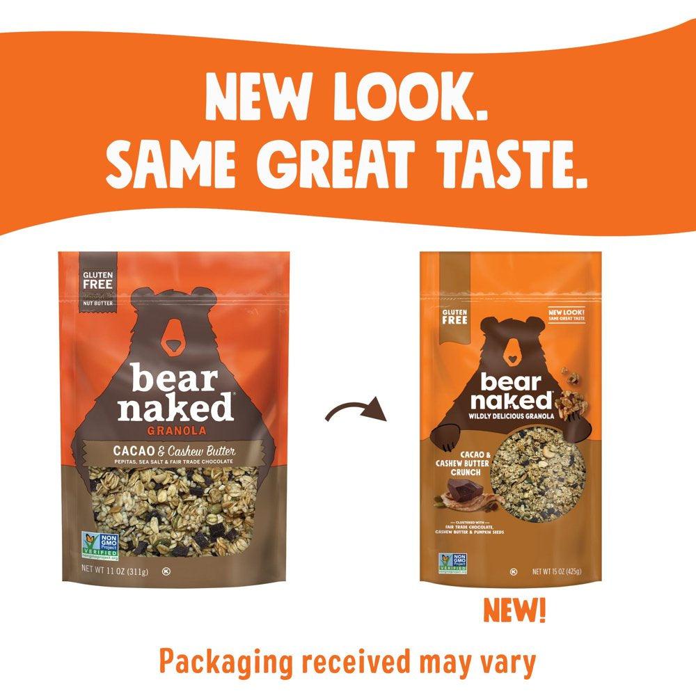 Bear Naked Cacao and Cashew Butter Crunch Granola Cereal, Gluten Free, 15 Oz