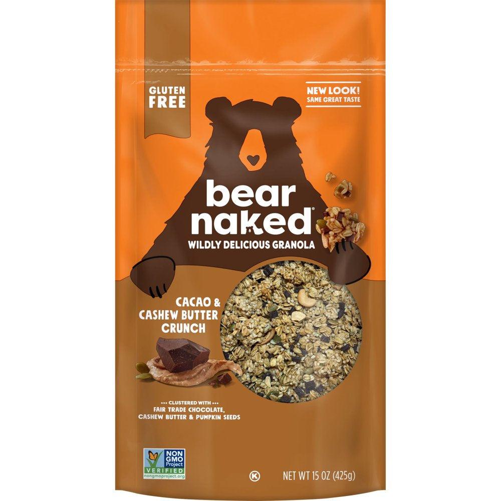 Bear Naked Cacao and Cashew Butter Crunch Granola Cereal, Gluten Free, 15 Oz