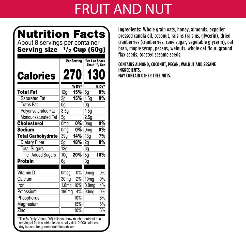 Bear Naked Fruit and Nut Medley Granola Cereal, 16.5 Oz