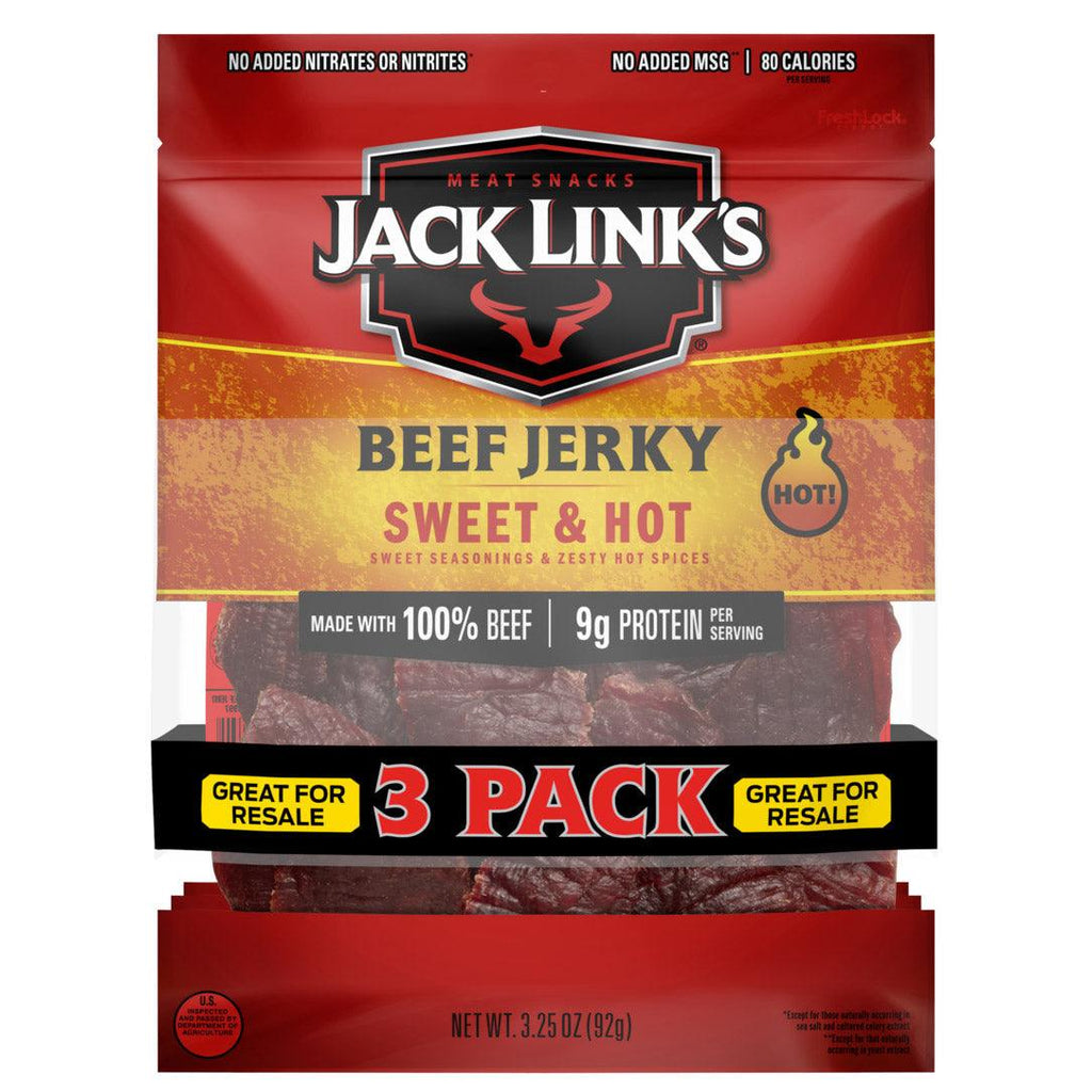 Beef Jerky, Sweet and Hot, 3.25 Oz, 3-Count