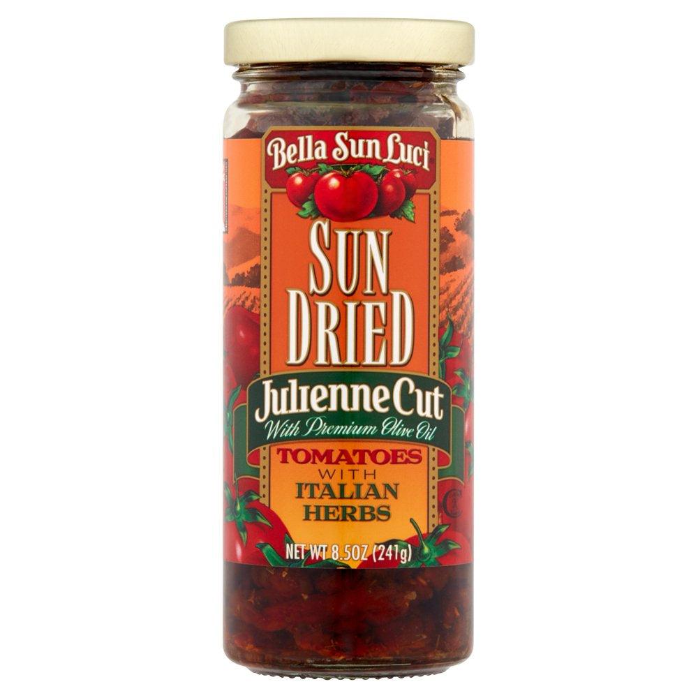 Bella Sun Luci Julienne Cut Sun Dried with Italian Herbs Tomatoes, 8.5 Oz