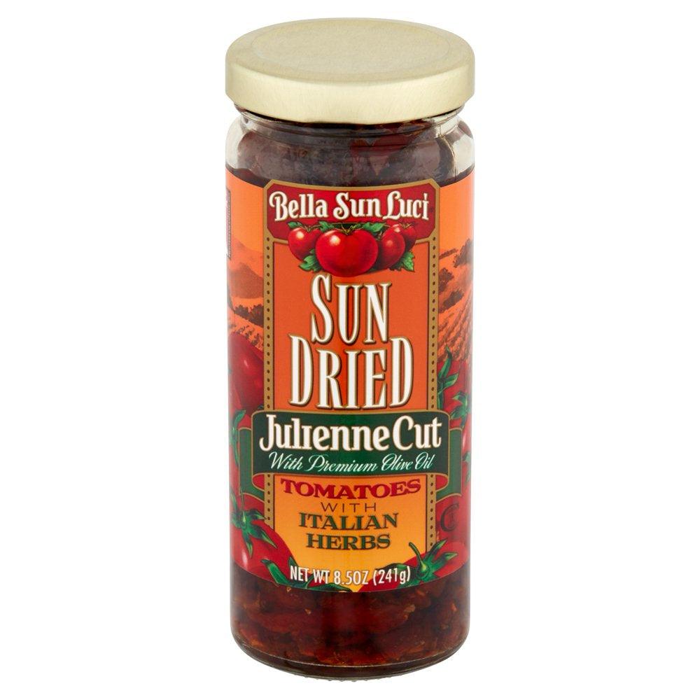 Bella Sun Luci Julienne Cut Sun Dried with Italian Herbs Tomatoes, 8.5 Oz