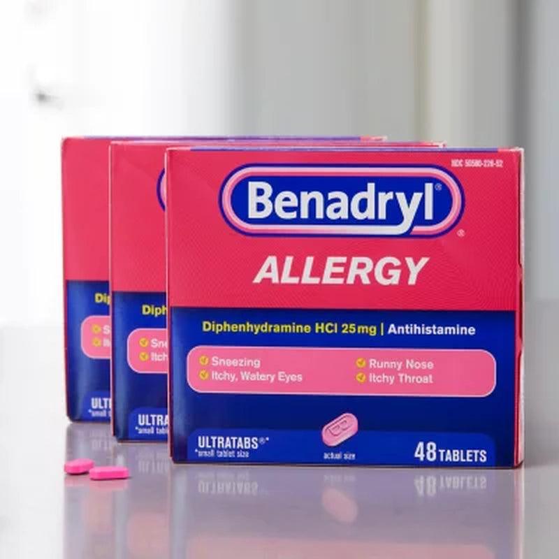 Benadryl Ultratabs Allergy Tablets (48 Ct., 3 Pk.)