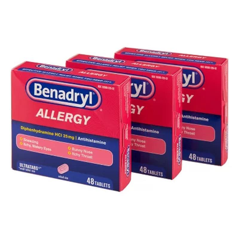 Benadryl Ultratabs Allergy Tablets (48 Ct., 3 Pk.)