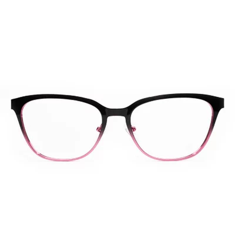 Betsey Johnson BW05 Eyewear, Black & Pink