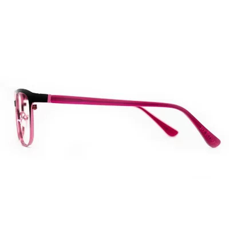 Betsey Johnson BW05 Eyewear, Black & Pink